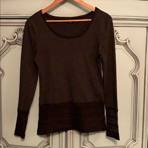 Cruel Denim top with lace bottom and wrist detail